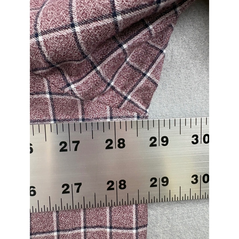 Daniel Cremieux Signature Mens XXL Burgundy Windowpane Cotton Shirt NWT - Picture 8 of 11